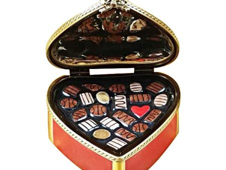 Red Heart with Chocolates Limoges Fashion