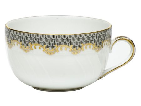 Fish Scale Canton Teacup, Gray Hot on Sale