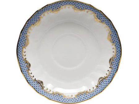 Fish Scale Canton Tea Saucer, Light Blue Fashion