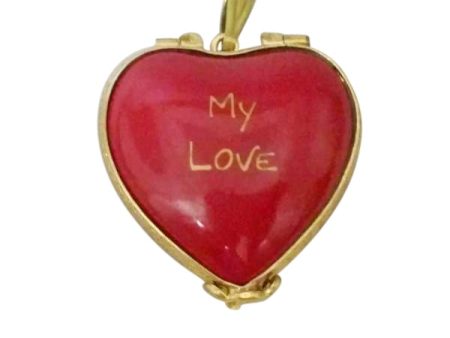 My Love  Heart Limoges Pendant Sale