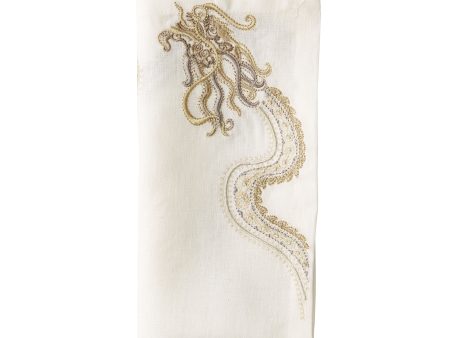 Imperial Dragon Napkin, White Gold Silver Online Sale