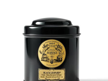 Black Leopard Tea Tin Hot on Sale