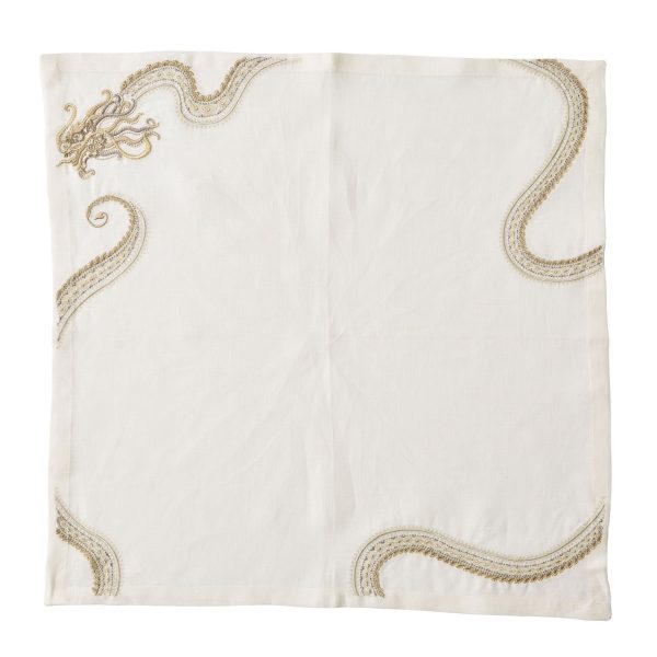 Imperial Dragon Napkin, White Gold Silver Online Sale