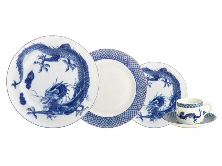 Dragon Blue 5-Piece Place Setting Fashion