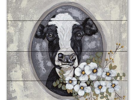 AJ110PAL - Framed Cow - 12x12 Fashion